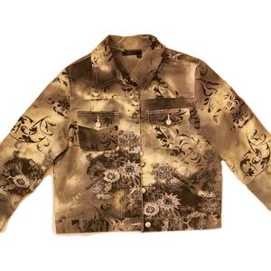 Orly vintage flowered jean jacket